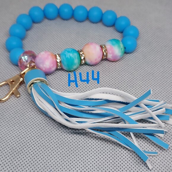 Set of 3 Silicone Keychains with Tassels - Picture 1 of 3